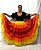 Saia Longa Cigana Modelo Patchwork com 12 metros de roda Degrade - Imagem 4