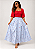 Saia Indiana Boho Chic Bordada - Azul - Imagem 1
