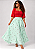 Saia Indiana Boho Chic Bordada - Verde - Imagem 1