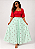 Saia Indiana Boho Chic Bordada - Verde - Imagem 2