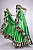 Saia Longa Cigana Modelo 1 Babado com 14 metros de roda Verde - Imagem 2