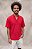 Camisa Masculina Estilo Bata em Lese Umbanda Candomblé Vermelha - Imagem 1