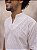 Camisa Masculina Estilo Bata em Lese Umbanda Candomblé Branca - Imagem 3