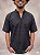 Camisa Masculina Estilo Bata em Lese Umbanda Candomblé Preto - Imagem 2