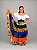 Saia Longa Cigana Modelo Patchwork com 12 metros de roda Laranja - Imagem 3