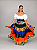 Saia Longa Cigana Modelo Patchwork com 12 metros de roda Laranja - Imagem 1