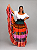 Saia Longa Cigana Modelo Patchwork com 12 metros de roda Rosa - Imagem 3