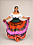 Saia Longa Cigana Modelo Patchwork com 12 metros de roda Rosa - Imagem 4