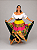 Saia Longa Cigana Modelo Patchwork com 12 metros de roda Amarelo - Imagem 1