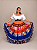 Saia Longa Cigana Modelo Patchwork com 12 metros de roda Laranja - Imagem 2