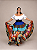 Saia Longa Cigana Modelo Patchwork com 12 metros de roda Rosa - Imagem 4