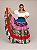 Saia Longa Cigana Modelo Patchwork com 12 metros de roda Rosa - Imagem 2