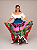 Saia Longa Cigana Modelo Patchwork com 12 metros de roda Rosa - Imagem 3