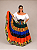 Saia Longa Cigana Modelo Patchwork com 12 metros de roda Laranja - Imagem 4