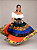 Saia Longa Cigana Modelo Patchwork com 12 metros de roda Laranja - Imagem 1
