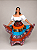 Saia Longa Cigana Modelo Patchwork com 12 metros de roda Azul Claro - Imagem 3