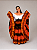 Saia Longa Cigana Modelo Patchwork com 12 metros de roda Laranja - Imagem 1