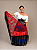 Lenço Xale Longo Feminino Renda Moda Luxo Melhores Presentes Vermelho e Preto - Imagem 1