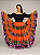 Saia Longa Cigana Modelo Patchwork com 12 metros de roda Laranja - Imagem 4
