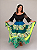 Saia Longa Cigana Modelo Patchwork com 12 metros de roda Verde - Imagem 1