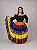 Saia Longa Cigana Modelo Patchwork com 12 metros de roda Amarela - Imagem 4