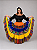 Saia Longa Cigana Modelo Patchwork com 12 metros de roda Amarela - Imagem 2