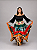 Saia Longa Cigana Modelo Patchwork com 12 metros de roda Laranja - Imagem 4