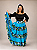 Saia Longa Cigana Modelo Patchwork com 12 metros de roda Azul Claro - Imagem 4