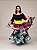Saia Longa Cigana Modelo Patchwork com 12 metros de roda Amarelo - Imagem 1