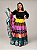 Saia Longa Cigana Modelo Patchwork com 12 metros de roda Amarelo - Imagem 2