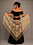Lenço Xale Longo Feminino Renda Moda Luxo Melhores Presentes Dourado - Imagem 4