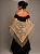 Lenço Xale Longo Feminino Renda Moda Luxo Melhores Presentes Dourado - Imagem 3