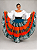 Saia Longa Cigana Modelo Patchwork com 12 metros de roda Laranja - Imagem 3