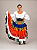 Saia Longa Cigana Modelo Patchwork com 12 metros de roda Branca - Imagem 4