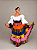 Saia Longa Cigana Modelo Patchwork com 12 metros de roda Azul - Imagem 6