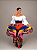 Saia Longa Cigana Modelo Patchwork com 12 metros de roda Azul - Imagem 3