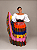 Saia Longa Cigana Modelo Patchwork com 12 metros de roda Azul - Imagem 2