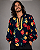 Camisa Cigana Cowboy Moda Luxo Estampada Azul Marinho - Imagem 3