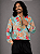Camisa Cigana Cowboy Moda Luxo Estampada Azul Celeste - Imagem 1