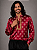 Camisa Cigana Moda Luxo Estampada Vermelho - Imagem 1