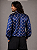 Camisa Cigana Cowboy Moda Luxo Estampada Azul - Imagem 3