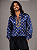 Camisa Cigana Cowboy Moda Luxo Estampada Azul - Imagem 1