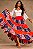 Saia Cigana Patchwork com 12 metros de roda - Vermelha Estampada - Imagem 4