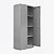Armário de Aço com 2 Portas e 3 Prateleiras – 170x90x35 com Fechadura - Imagem 1