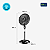 Ventilador Mondial 50cm Turbo Coluna Ajustável 8 Pás 110v - Imagem 4