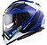 Capacete Ls2 Stream Edge Viseira Solar Ff320 Azul E Branco - Imagem 1