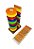 Combine Encaixe Cores Argolas Carimbras Brinquedo Pedagógico - Imagem 1