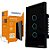 Interruptor Novadigtial Zigbee 4x2 Preto 3 Botão - Imagem 1