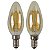 LÂMPADA FILAMENTO LED VELA  2W AMBAR 2200K 127V E14 GALAXY - Imagem 3