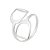 Anel duplo estribo prata 925 - Imagem 1
